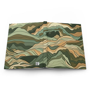 Mountain Camouflage Hardcover Journal - Ruled Pages - Outdoor Adventure Notebook - Hiking, Camping, Hunting Journal - Gift for Nature Lovers - FNKY ROOSTER DESIGNS