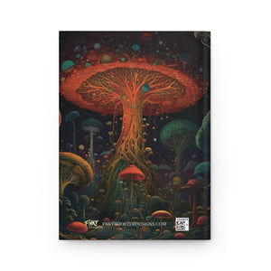 Mystical Mushroom Hardcover Matte Journal Gratitude Dream Manifesting Journal - FNKY ROOSTER DESIGNS
