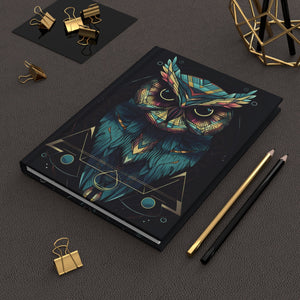 OWL Hardcover Journal Sacred Geometric (Back to School / Gratitude / Manifesting Journal) - FNKY ROOSTER DESIGNS