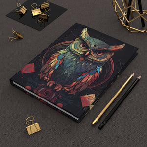 OWL Hardcover Journal Sacred Geometric (Back to School / Gratitude / Manifesting Journal) - FNKY ROOSTER DESIGNS