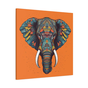 Premium 1.25" Canvas Tribal Elephant Canvas Wall Art Print Home Decor, Edgy Art, Art of Africa - FNKY ROOSTER DESIGNS