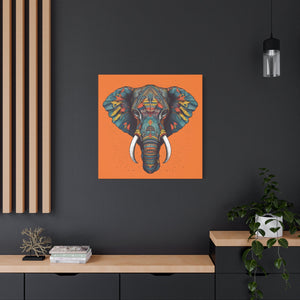 Premium 1.25" Canvas Tribal Elephant Canvas Wall Art Print Home Decor, Edgy Art, Art of Africa - FNKY ROOSTER DESIGNS