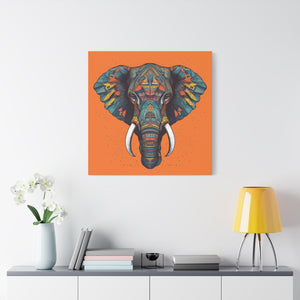 Premium 1.25" Canvas Tribal Elephant Canvas Wall Art Print Home Decor, Edgy Art, Art of Africa - FNKY ROOSTER DESIGNS