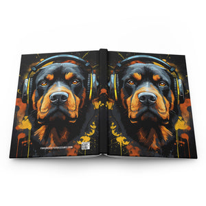 Rottweiler Rumble Street Art Hardcover Journal Great gift for Dog lovers (Gratitude / Manifesting / Affirmation) - FNKY ROOSTER DESIGNS