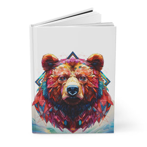 Sacred Geometric Bear Hardcover Journal (Back to School / Gratitude Journal / Manifesting Journal) - FNKY ROOSTER DESIGNS