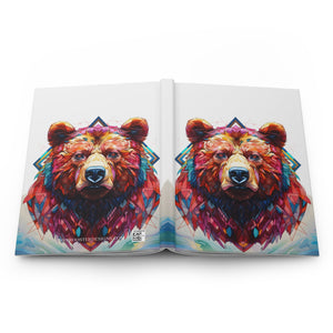 Sacred Geometric Bear Hardcover Journal (Back to School / Gratitude Journal / Manifesting Journal) - FNKY ROOSTER DESIGNS