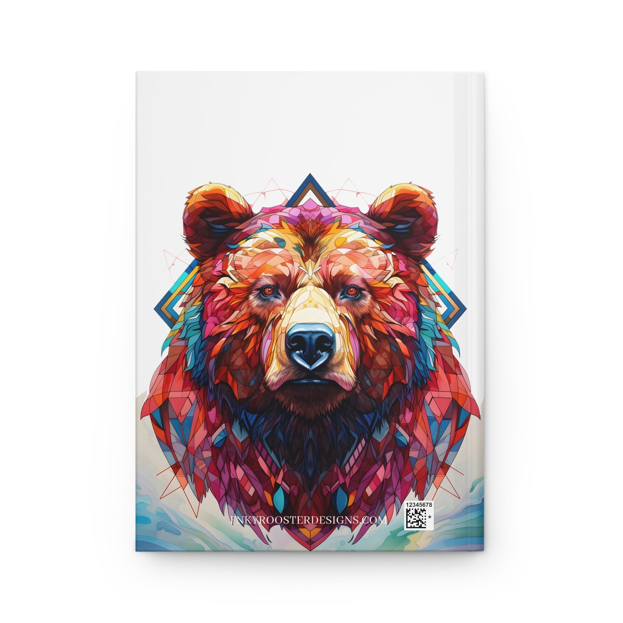 Sacred Geometric Bear Hardcover Journal (Back to School / Gratitude Journal / Manifesting Journal) - FNKY ROOSTER DESIGNS