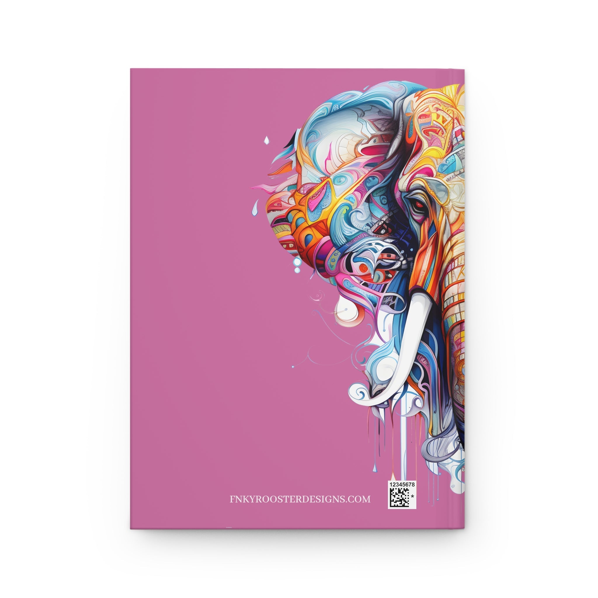 Sacred Geometric Elephant Hardcover Pink Journal (Back to School / Gratitude / Manifesting Journal) - FNKY ROOSTER DESIGNS