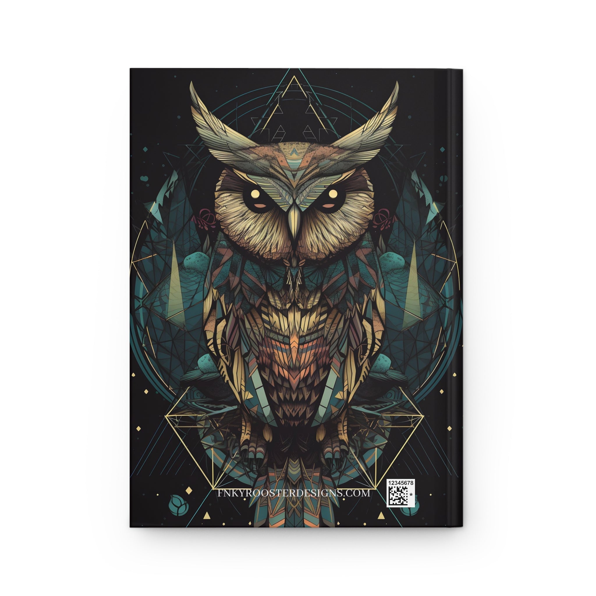Sacred Geometric OWL Hardcover Journal (Back to School / Gratitude / Manifesting Journal) - FNKY ROOSTER DESIGNS