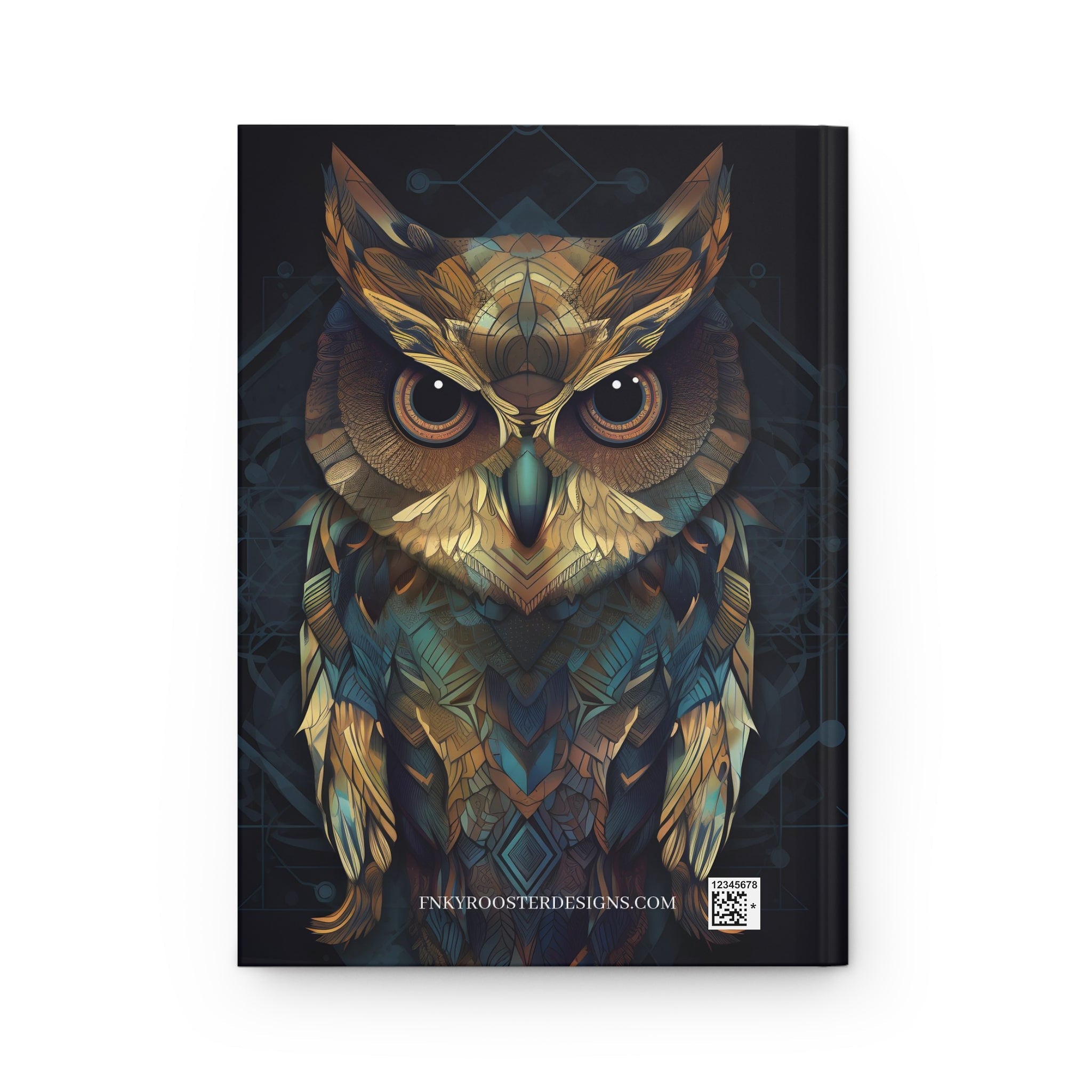 Sacred Geometric OWL Hardcover Journal (Back to School / Gratitude / Manifesting Journal) - FNKY ROOSTER DESIGNS