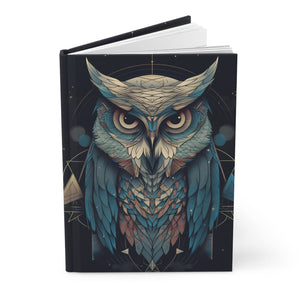Sacred Geometric OWL Hardcover Journal (Back to School / Gratitude / Manifesting Journal) - FNKY ROOSTER DESIGNS