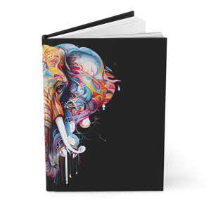 Sacred Holi Elephant Hardcover Black Journal (Back to School / Gratitude / Manifesting Journal) - FNKY ROOSTER DESIGNS