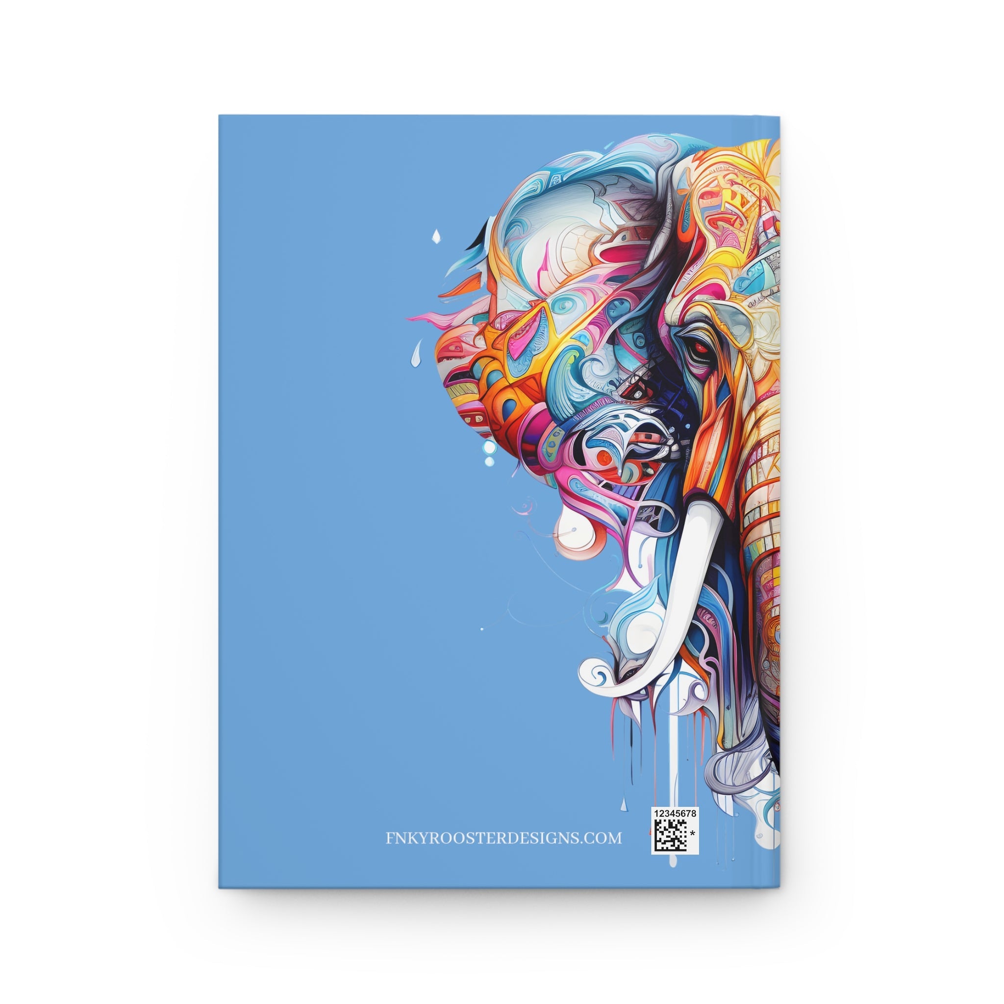 Sacred Holi Elephant Hardcover Blue Journal (Back to School / Gratitude / Manifesting Journal) - FNKY ROOSTER DESIGNS