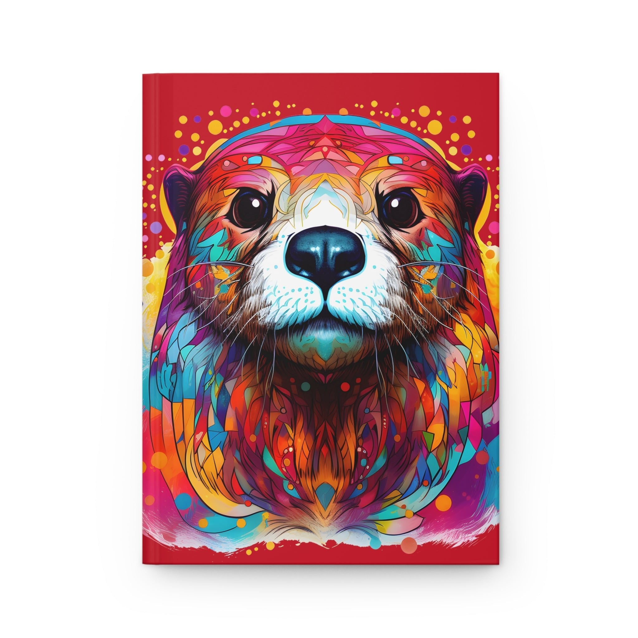 Sacred Otter Dark Red Hardcover Journal (Back to School / Gratitude / Manifesting Journal) - FNKY ROOSTER DESIGNS