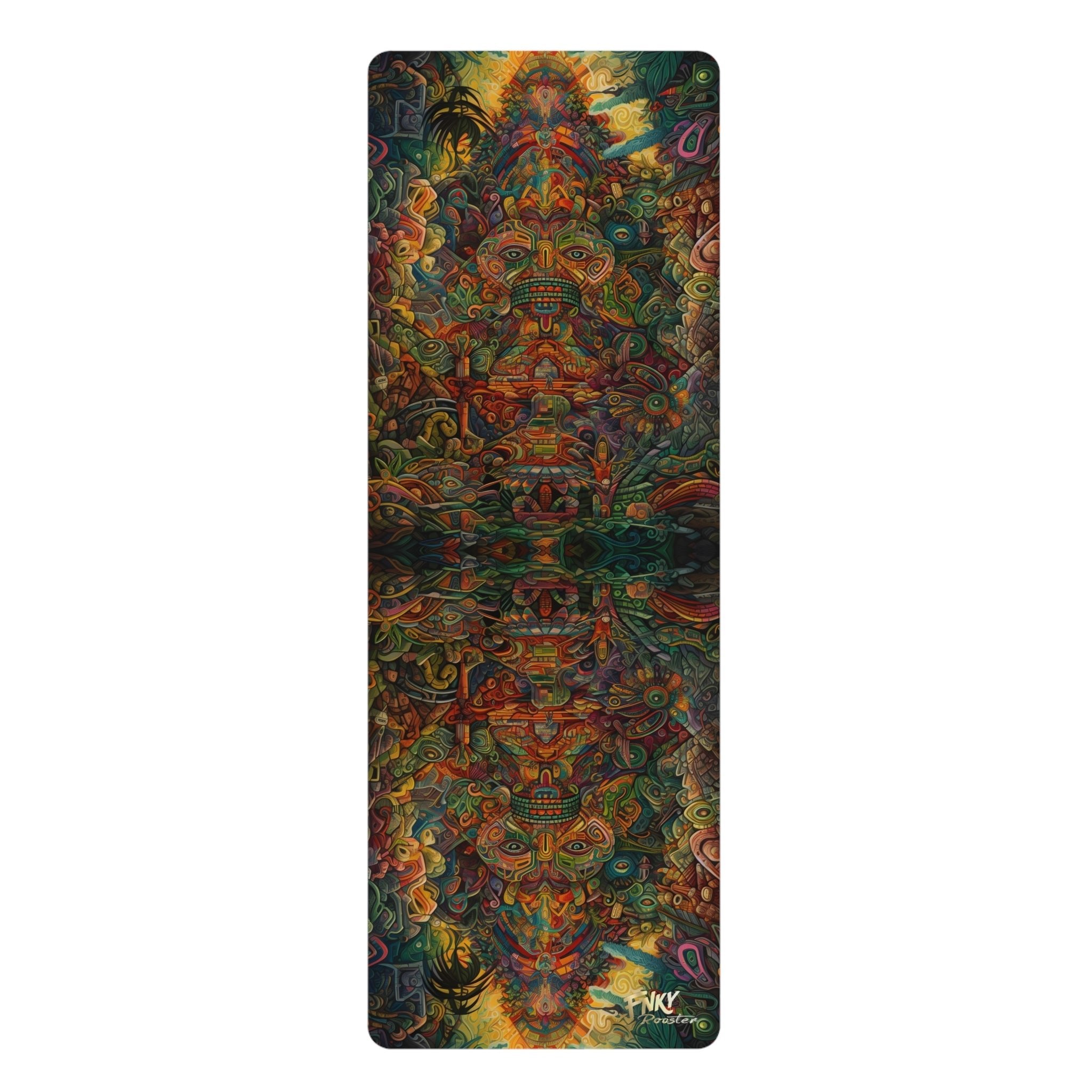 Sacred Visions Rubber Yoga Mat - FNKY ROOSTER DESIGNS