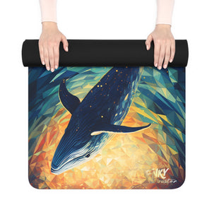 Sacred Whale Rubber Yoga Mat Perfect for Vinyasa, Ashtanga, Pilates & Home Workouts - FNKY ROOSTER DESIGNS