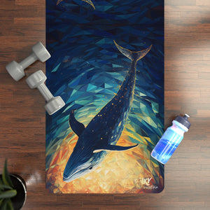 Sacred Whale Rubber Yoga Mat Perfect for Vinyasa, Ashtanga, Pilates & Home Workouts - FNKY ROOSTER DESIGNS