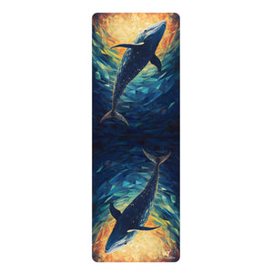 Sacred Whale Rubber Yoga Mat Perfect for Vinyasa, Ashtanga, Pilates & Home Workouts - FNKY ROOSTER DESIGNS