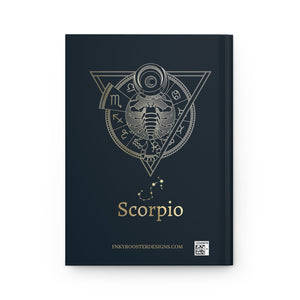 Scorpio Horoscope Zodiac Matte Hardcover Journal Rule Lined Pages for the Enigmatic Scorpio - FNKY ROOSTER DESIGNS