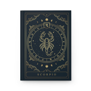 Scorpio Horoscope Zodiac Matte Hardcover Journal Rule Lined Pages for the Enigmatic Scorpio - FNKY ROOSTER DESIGNS