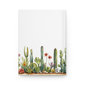 Serene Cactus Oasis Hardcover Journal (Back to School / Gratitude / Manifesting Journal) - FNKY ROOSTER DESIGNS