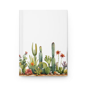 Serene Cactus Oasis Hardcover Journal (Back to School / Gratitude / Manifesting Journal) - FNKY ROOSTER DESIGNS