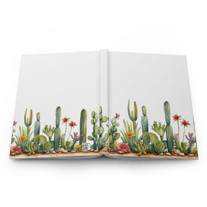 Serene Cactus Oasis Hardcover Journal (Back to School / Gratitude / Manifesting Journal) - FNKY ROOSTER DESIGNS