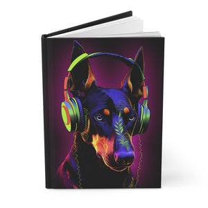 Tribal Doberman Alley Edge Hardcover Journal Great gift for Dog Lovers (Back to School / Gratitude / Manifesting Journal) - FNKY ROOSTER DESIGNS