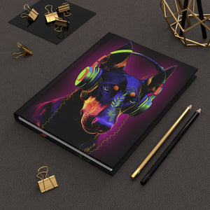 Tribal Doberman Alley Edge Hardcover Journal Great gift for Dog Lovers (Back to School / Gratitude / Manifesting Journal) - FNKY ROOSTER DESIGNS