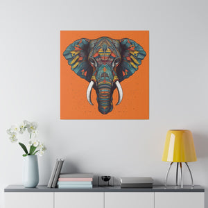 Tribal Elephant Canvas Art: High - Detail Textured Masterpiece for Home Decor - .75" Thickness - FNKY ROOSTER DESIGNS
