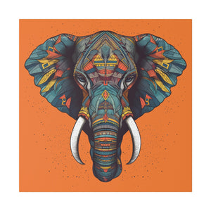 Tribal Elephant Canvas Art: High - Detail Textured Masterpiece for Home Decor - .75" Thickness - FNKY ROOSTER DESIGNS