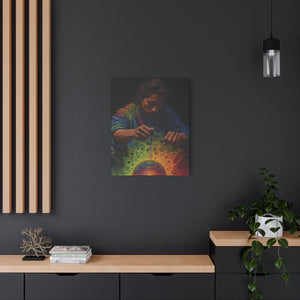 World Weaver Shaman Canvas Print - Spiritual Wall Art Canvas Stretched, 1.25'' - FNKY ROOSTER DESIGNS