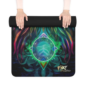 Zodiac - Inspired Lion Yoga Mat – Perfect for Vinyasa, Ashtanga, Pilates & Home Workouts – One Size, Microfiber Suede Top, Non - Slip Rubber Bottom - FNKY ROOSTER DESIGNS