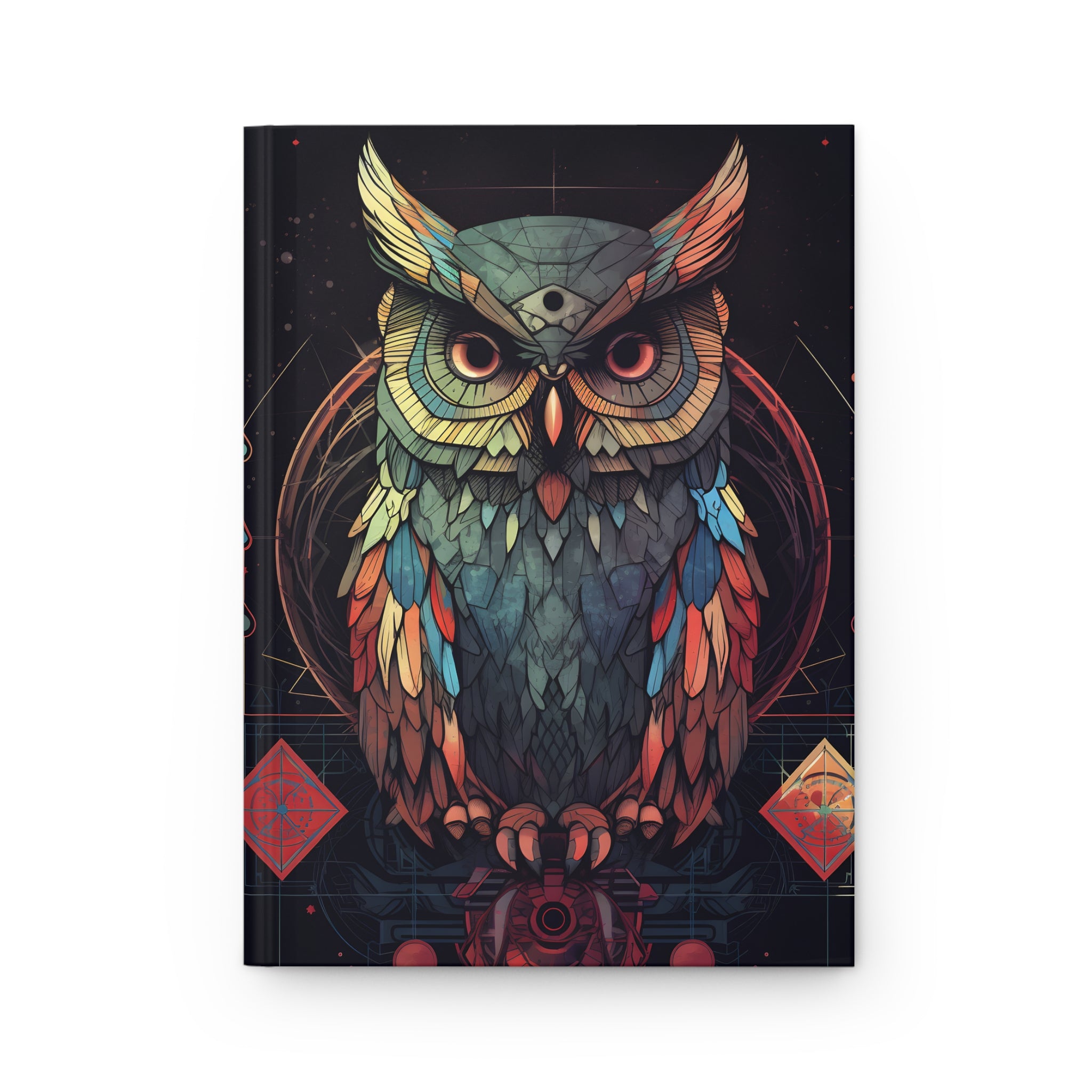 OWL Hardcover Journal Sacred Geometric  (Back to School / Gratitude / Manifesting Journal)