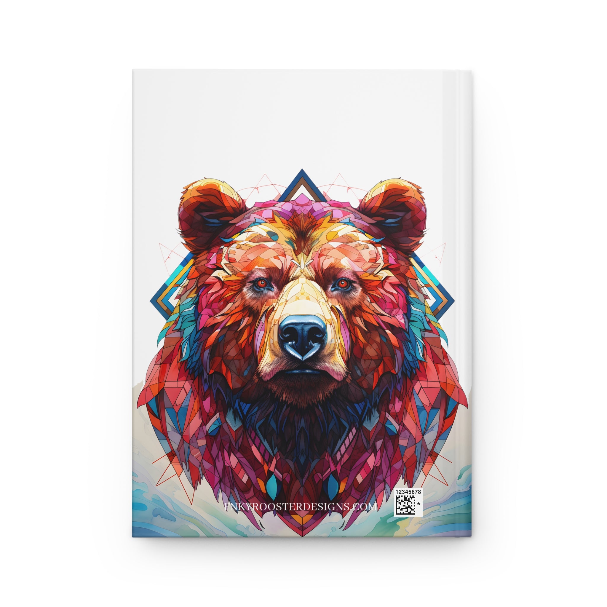 Sacred Geometric Bear Hardcover Journal  (Back to School / Gratitude Journal / Manifesting Journal)