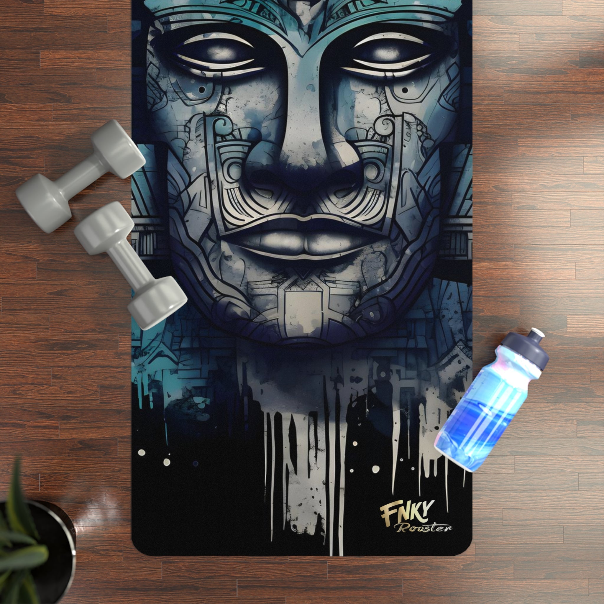 Ancient Mayan Design Yoga Mat Perfect for Vinyasa, Ashtanga, Pilates & Home Workouts - FNKY ROOSTER DESIGNS