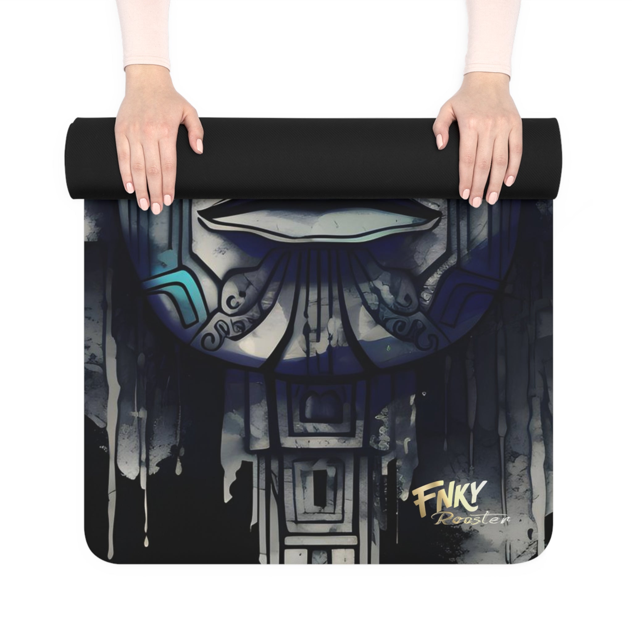 Ancient Mayan Design Yoga Mat Perfect for Vinyasa, Ashtanga, Pilates & Home Workouts - FNKY ROOSTER DESIGNS