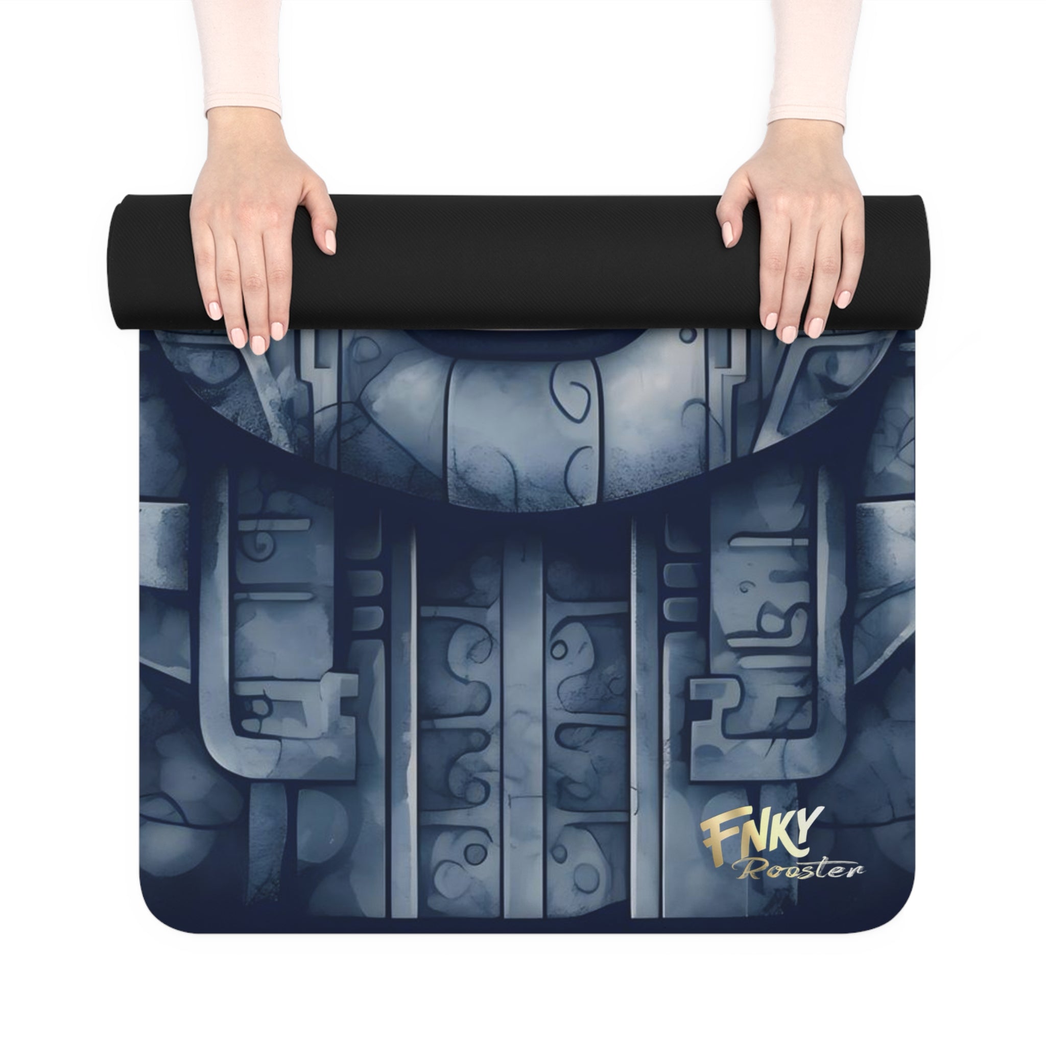 Ancient Mayan Yoga Mat Perfect for Vinyasa, Ashtanga, Pilates & Home Workouts - FNKY ROOSTER DESIGNS