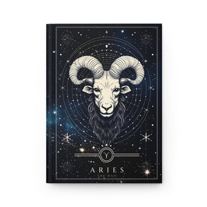 Aries Horoscope Zodiac Matte Hardcover Journal Rule Lined Pages for the Trailblazing Ram - FNKY ROOSTER DESIGNS