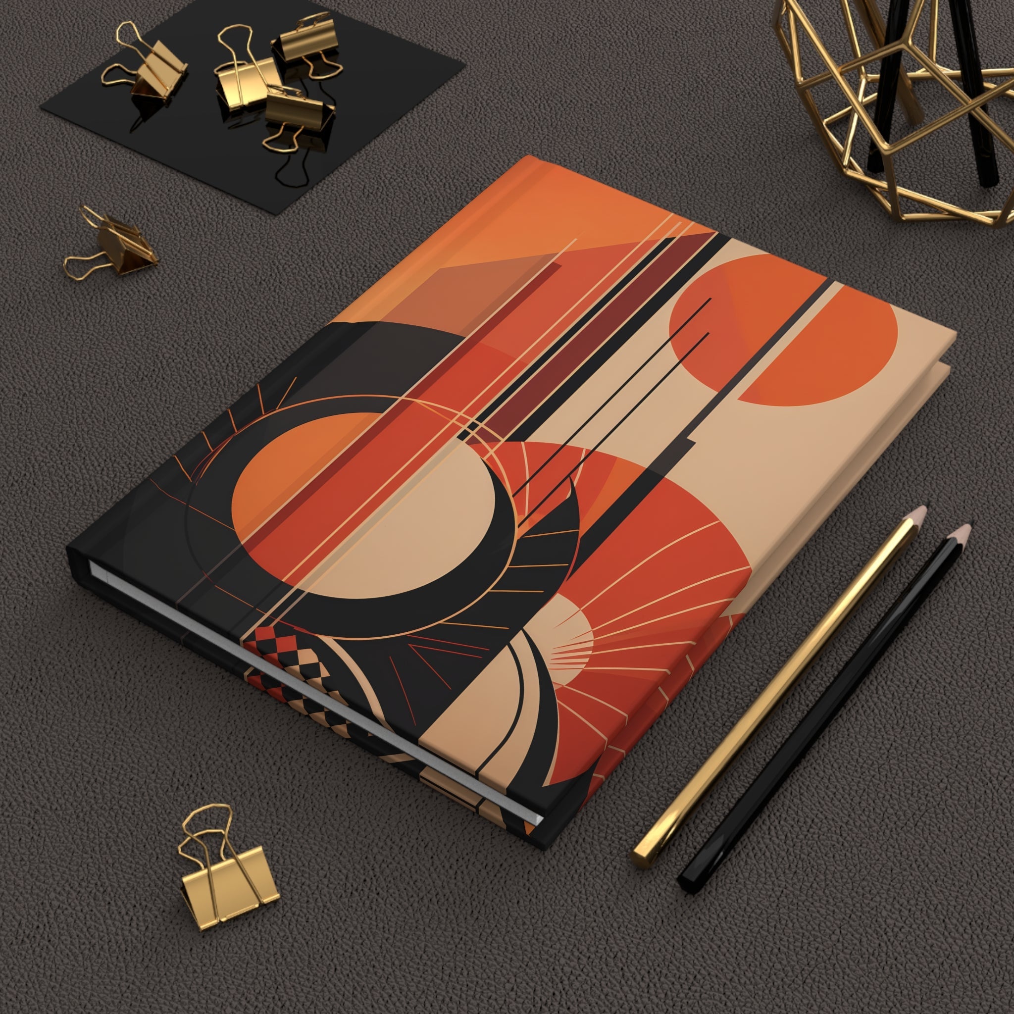 Art Deco Rule - Lined Hardcover Journal (Back to School / Gratitude / Manifesting Journal) - FNKY ROOSTER DESIGNS