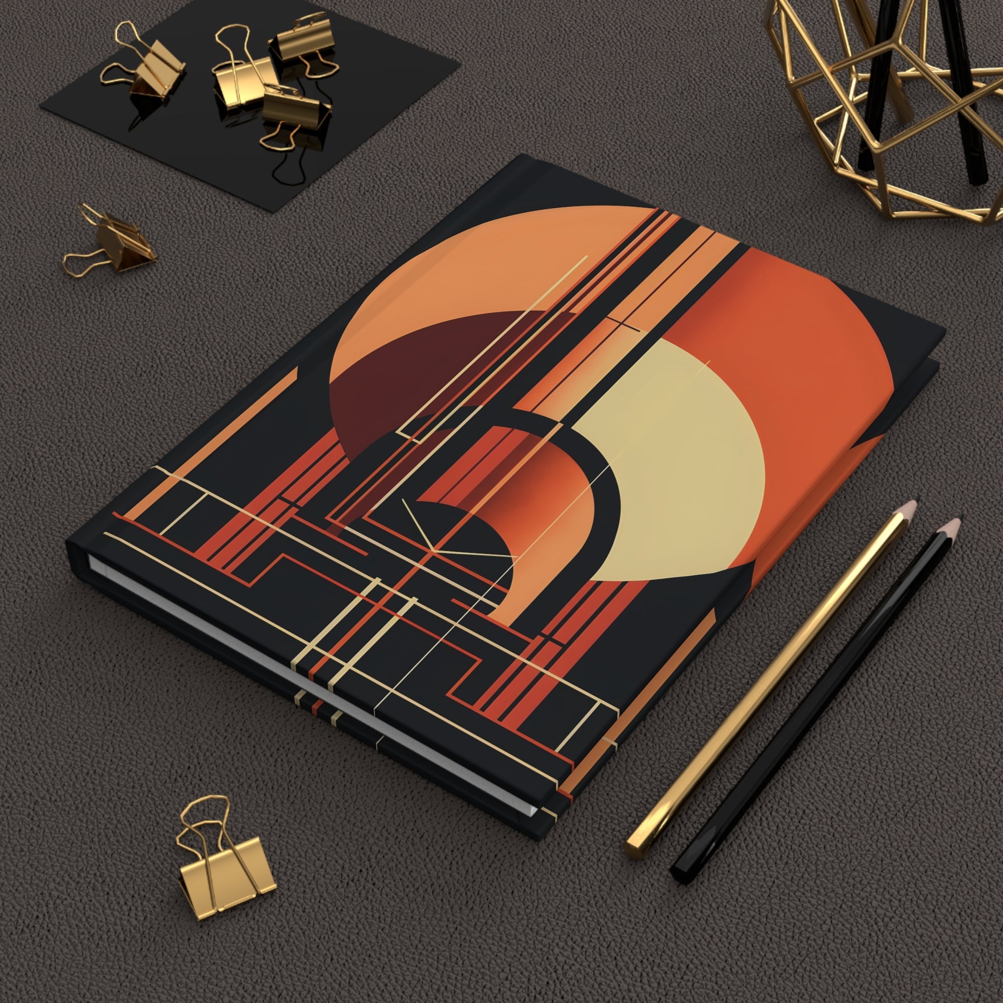 Art Deco Rule - Lined Hardcover Journal (Back to School / Gratitude / Manifesting Journal) - FNKY ROOSTER DESIGNS