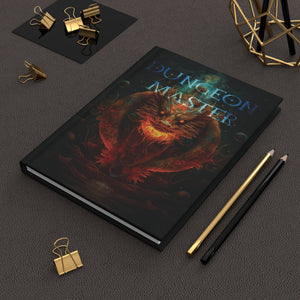 Black Dragon Dungeon Master Fantasy lover Notebook shown on an office desk