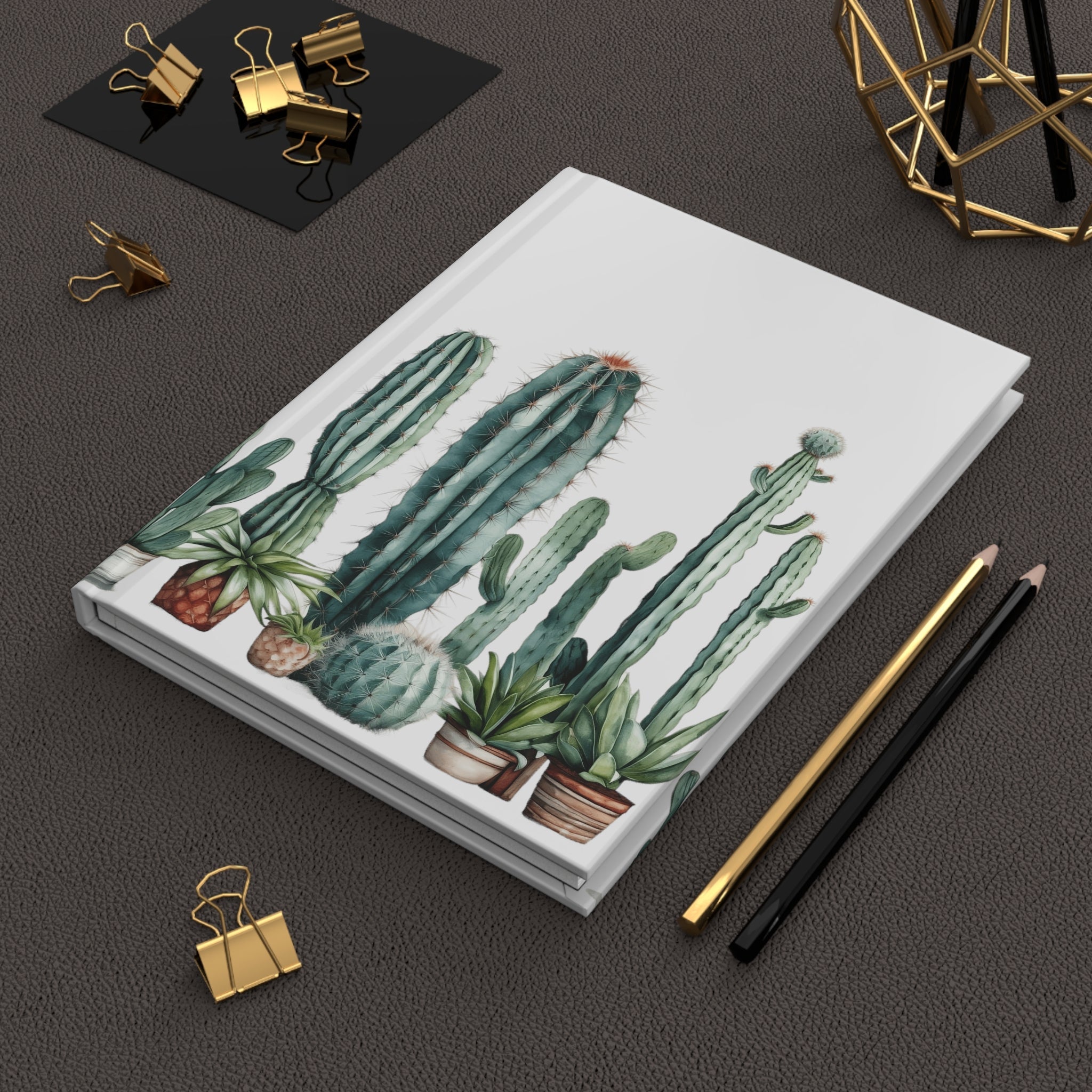 Cactus Hardcover Journal (Back to School / Gratitude / Manifesting Journal) - FNKY ROOSTER DESIGNS