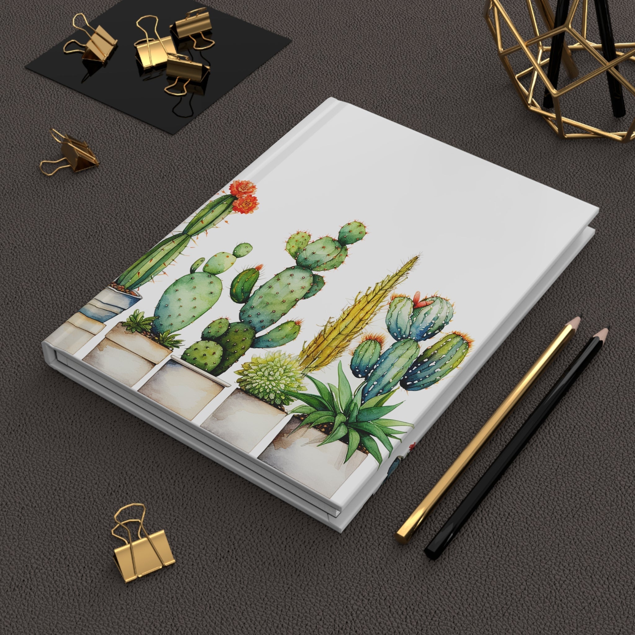 Cactus Hardcover Journal (Back to School / Gratitude / Manifesting Journal) - FNKY ROOSTER DESIGNS