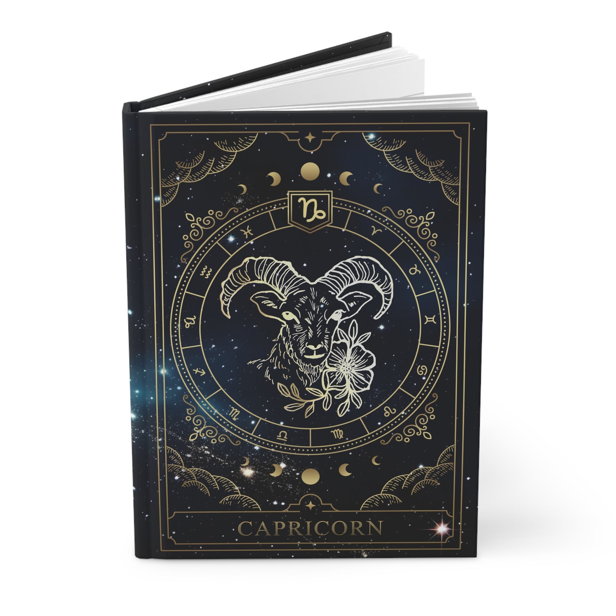 Capricorn Horoscope Zodiac Matte Hardcover Journal – Rule Lined Pages for the Ambitious Capricorn - FNKY ROOSTER DESIGNS