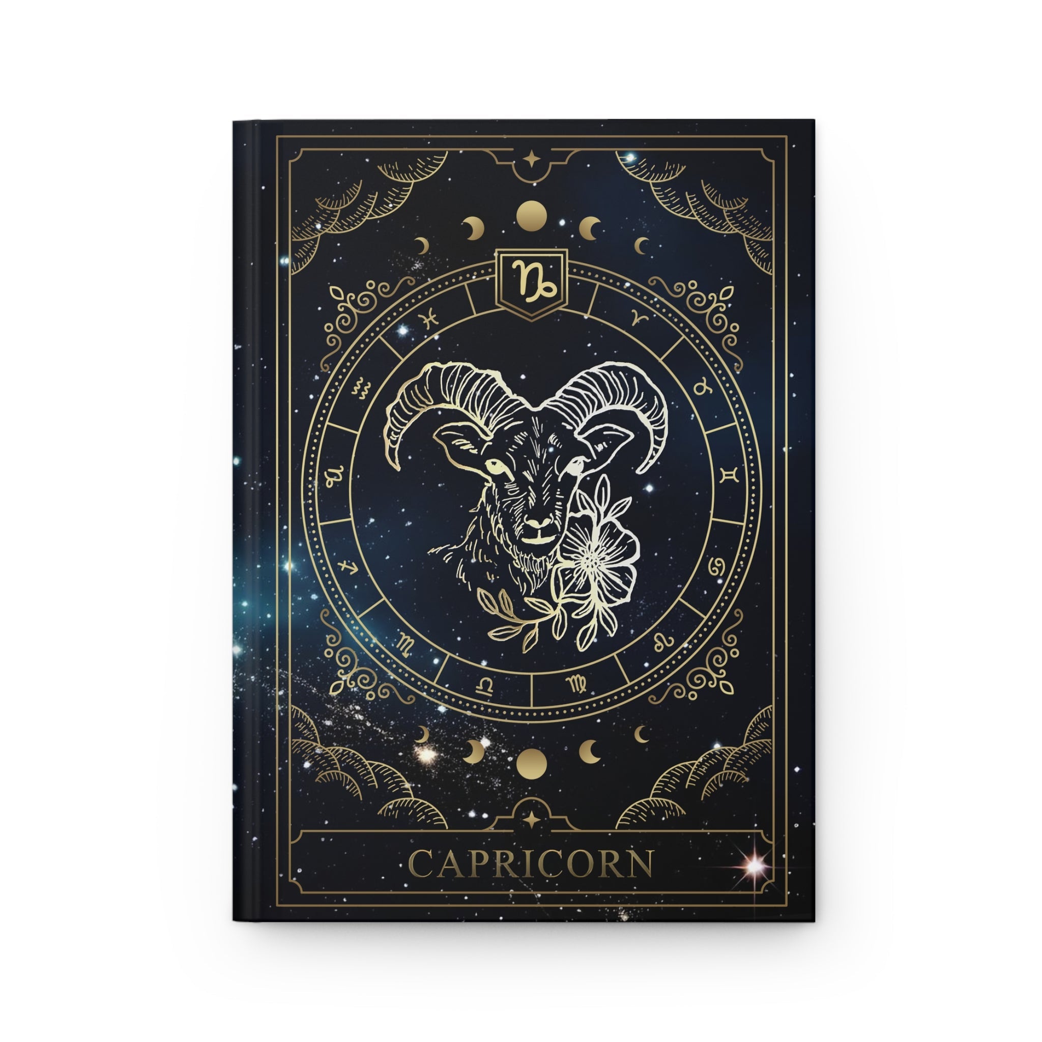 Capricorn Horoscope Zodiac Matte Hardcover Journal – Rule Lined Pages for the Ambitious Capricorn - FNKY ROOSTER DESIGNS