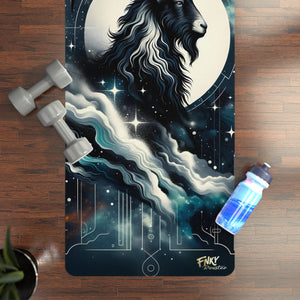 Capricorn Zodiac Yoga Mat - Premium 3mm Astrological Design with Non - Slip Base and Microfiber Suede Top - FNKY ROOSTER DESIGNS