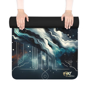 Capricorn Zodiac Yoga Mat - Premium 3mm Astrological Design with Non - Slip Base and Microfiber Suede Top - FNKY ROOSTER DESIGNS