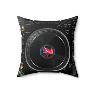 CDJ3000 Pillow Spun Polyester Square Pillow for music lovers and DJ - FNKY ROOSTER DESIGNS