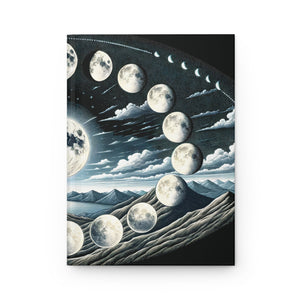 Celestial Hardcover Matte Journal - Phases of the Moon Design - FNKY ROOSTER DESIGNS
